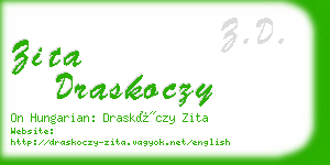 zita draskoczy business card